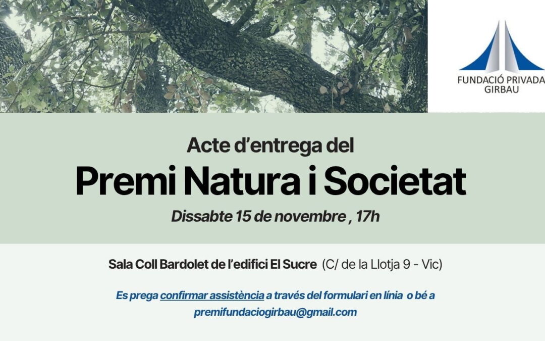 DEPANA rep el Premi Natura i Societat 2025 en reconeixement a 50 anys de defensa de la natura